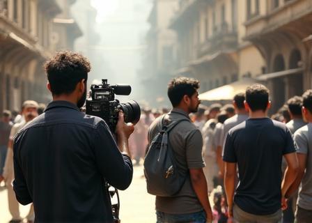 Filming scene in Kolkata