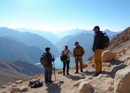 Film crew setting up in Ladakh